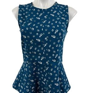 Banana Republic Blouse. Size 6. Color blue with white flower patterned.